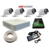 Kit Completo de Sistema de Videovigilancia CCTV de 4 Cámaras - Hikvision