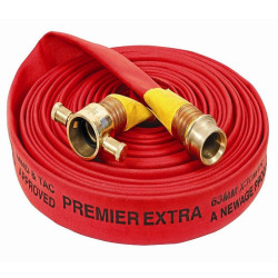 Manguera Contra Incendios Profesional Premier Extra 63mm x 30m con Acoples de Bronce para Gabinetes