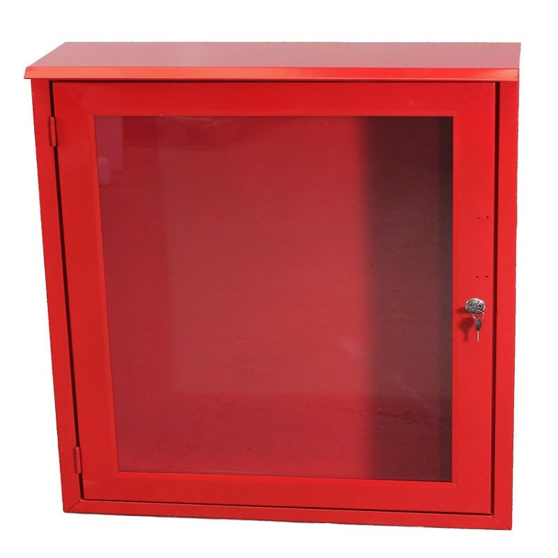 Gabinete Metálico Contra Incendios (GCI) Rojo con Puerta de Vidrio y Cerradura